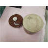 POT MARRON DECO BEIGE AVEC COUVERCLE SARREGUEMINES 
