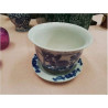 POT ET SOUCOUPE DECO CHINOISE BLEUE 