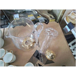 PICHET A ROSE VERRE DECOR DORE