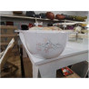 PLAT CREUX BLANC DECOR FLEURS 