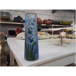 VASE ANC PATE DE VERRE BLEU...