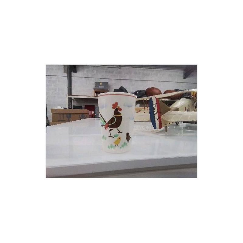 VERRE ENFANT VILLEROY & BOCH ANC DECOR POUSSINS FLEURS