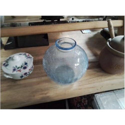 VASE BLEU CRAQUELÉ 