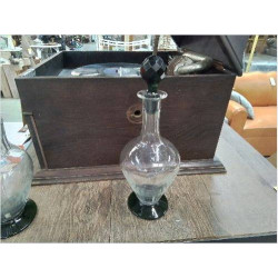 CARAFE CRISTAL PIED VERT