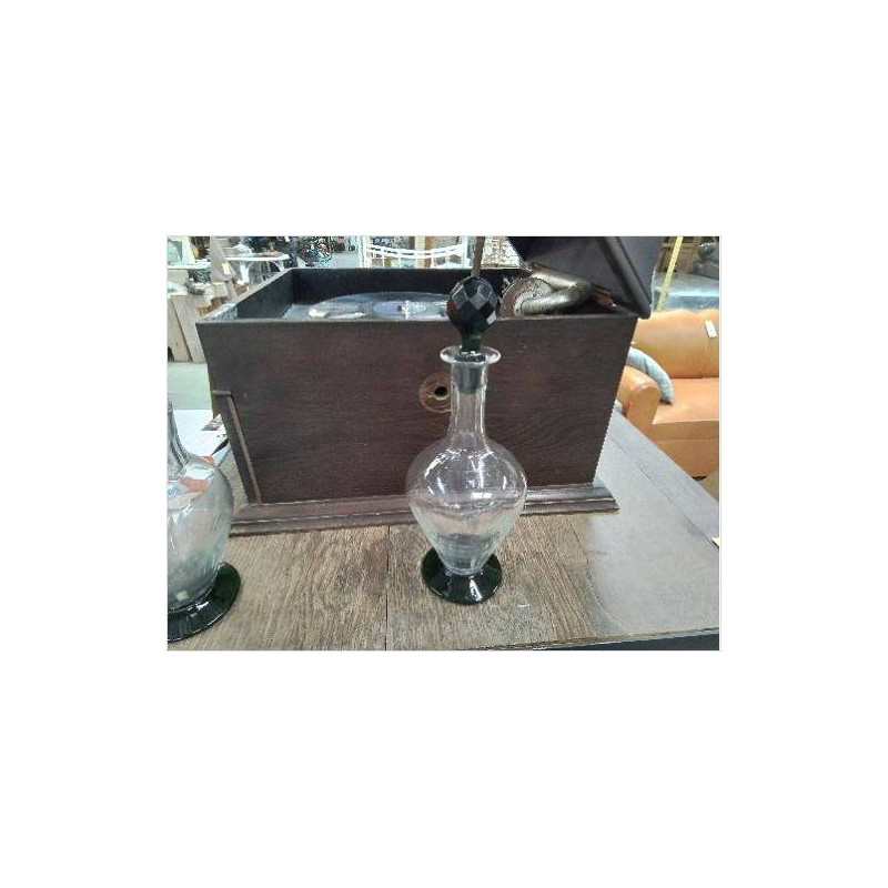 CARAFE CRISTAL PIED VERT