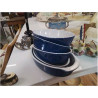 LOT PLATS CUISSON BLEU ÉMAILLÉ PM