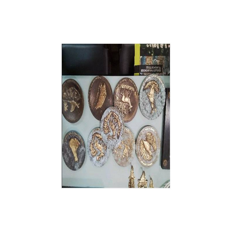 PLAQUE DECO CHASSE BRONZE