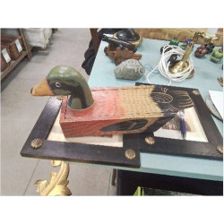 BOITE CANARD BOIS ANCIENNE 