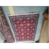 TAPIS FLEURI ROUGE BLEU 94 X119