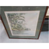 AQUARELLE PAYSAGE LAC FORET