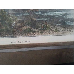 CADRE GRAVURE COLORÉE PORT 