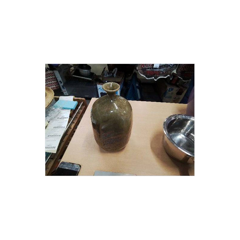 VASE ÉMAILLÉ MARRON VERT BOLTZE