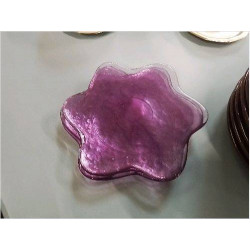 LOT 4 ASSIETTES VERRE MAUVE...