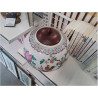 POT DECOR ASIATIQUE ROND COUVERCLE BOIS