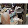 LAMPE METAL CREME PIED BOIS