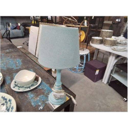 LAMPE PIED BLEU ABJ GRIS BLEU