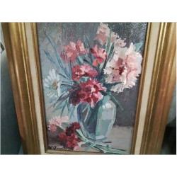 TABLEAU VASE BOUQUET FLEURS