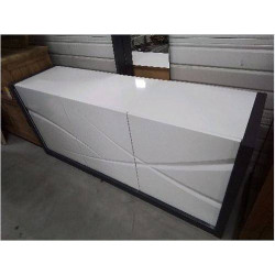 BUFFET BAS MODERNE 3 PORTES BLANC GRIS+LED