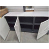 BUFFET BAS MODERNE 3 PORTES BLANC GRIS+LED