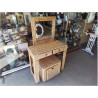 COIFFEUSE POUF COFFRE BANANIER TRESSÉ 