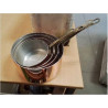 LOT 4 CASSEROLES CUIVRE ETAME