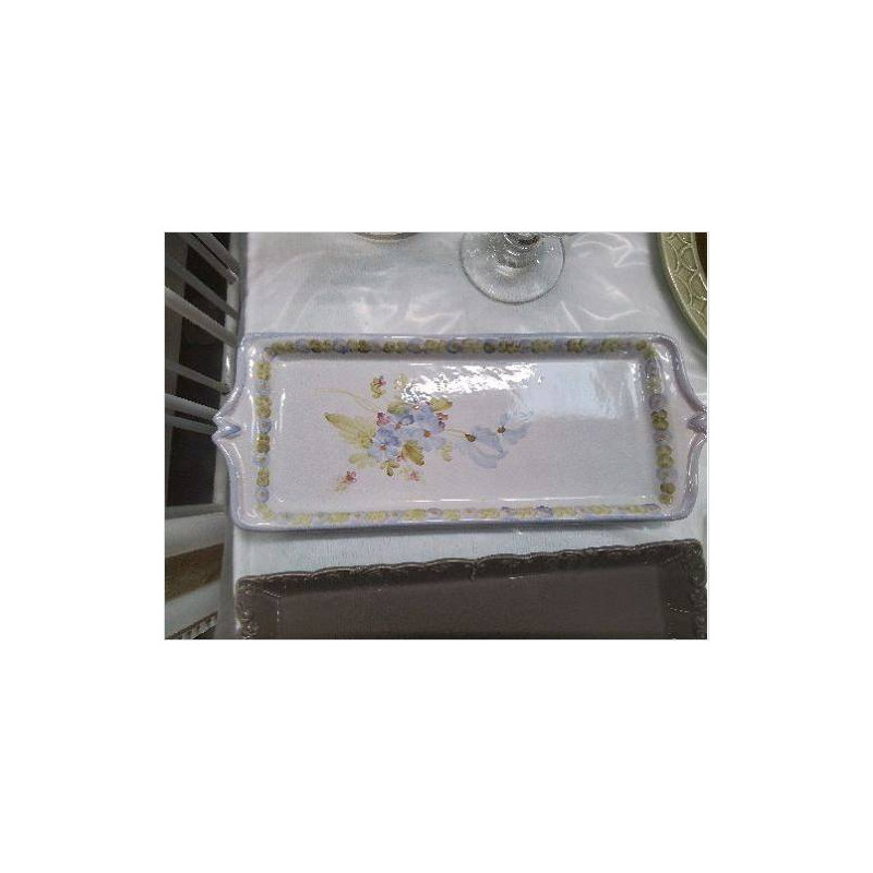 PLAT A CAKE ATELIER DU LOUP DECOR FLEURS 