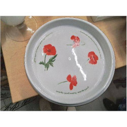 PLAT ROND PORCELAINE DECOR...