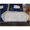 PLAT A CAKE PORCELAINE LIMOGES DECOR PETITES FLEURS MAUVES