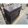 COMMODE PEINTE NOIRE DORÉ D/MARBRE PEINT