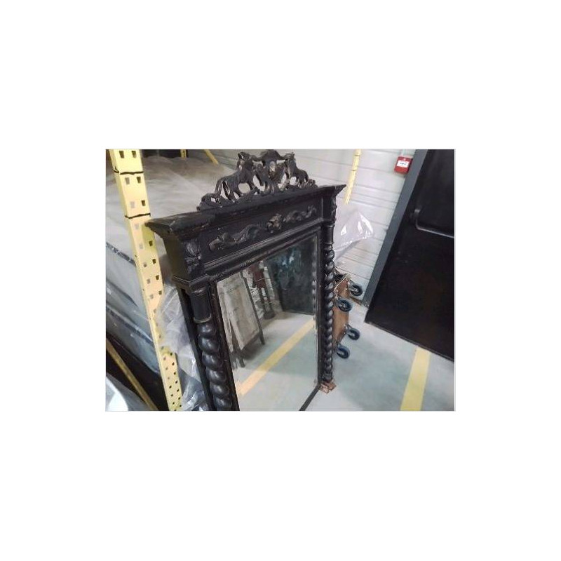 MIROIR ST HH II PEINT NOIR EN L’ETAT+ACC BB