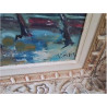 TABLEAU PEINTURE MONTMARTRE V ACKER CADRE BOIS