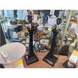 PIED DE LAMPE HAUT NOIR