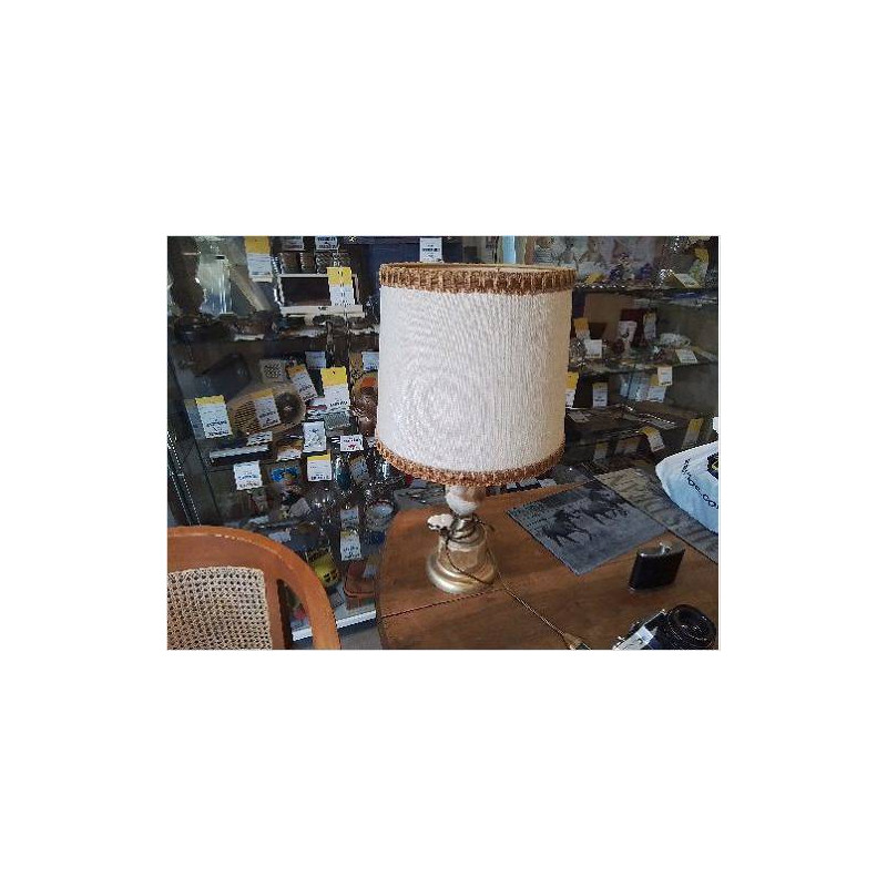 LAMPE VINTAGE DORÉ ALBATRE