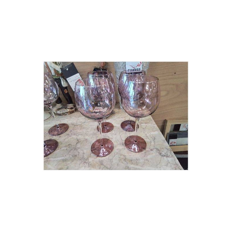 LOT 4 VERRES A PIED ROSE MAISONS DU MONDE