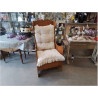 FAUTEUIL PIN CIRE AVEC COUSSINS