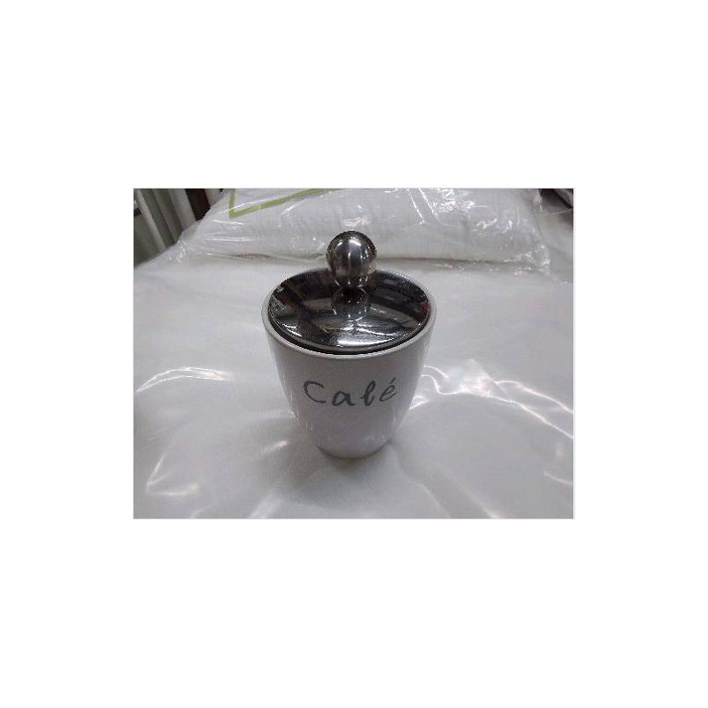 POT CAFÉ BLANC COUVERCLE INOX 