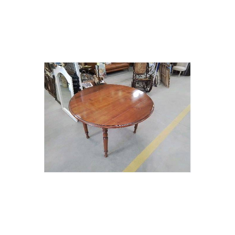 TABLE RONDE MERISIER A VOLETS 116 CM DIAMÈTRE+2ALL 50 CM