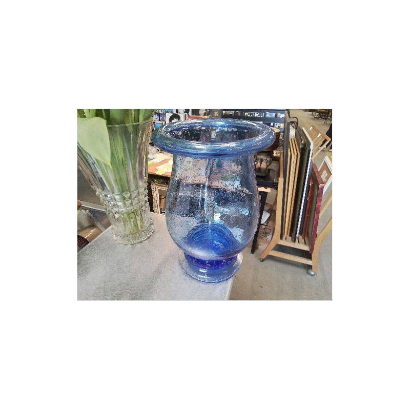 VASE  BLEU BULLES