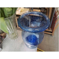 VASE  BLEU BULLES