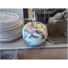 BONBONNIÈRE POMME PORCELAINE FLEURIE