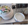 BONBONNIÈRE POMME PORCELAINE FLEURIE