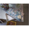 BOITE RECT OISEAU FAIENCE BLEU ROSE JAUNE
