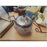 POT A BISCUITS VERRE OPAQUE DECOR ROUGE VERT 