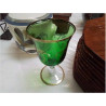 VERRE GM VERT ET DORURES 