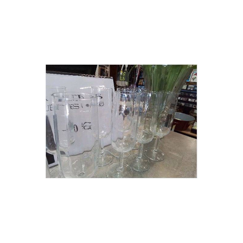 LOT DE 6 FLUTES VERRE