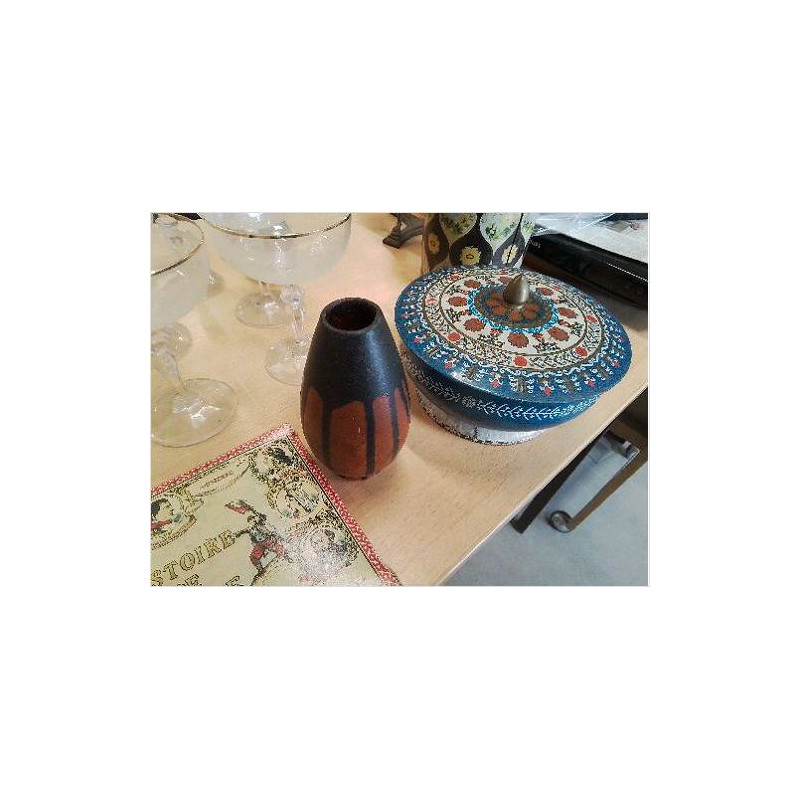 VASE PM LOUIS DAGE STYLE GLACURE NOIRE