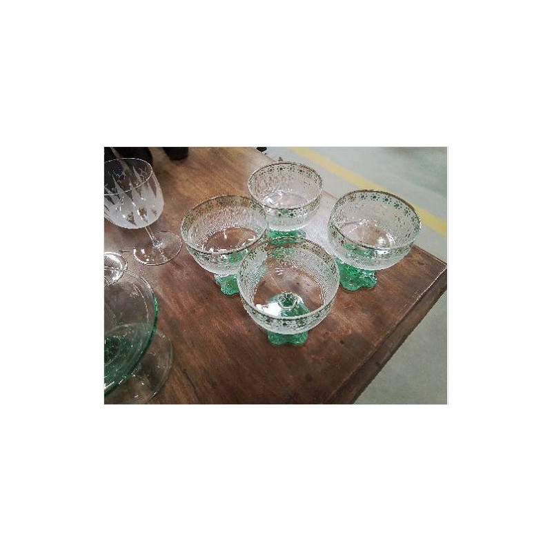 LOT 4 COUPES SUR PIED VERT DORÉ 