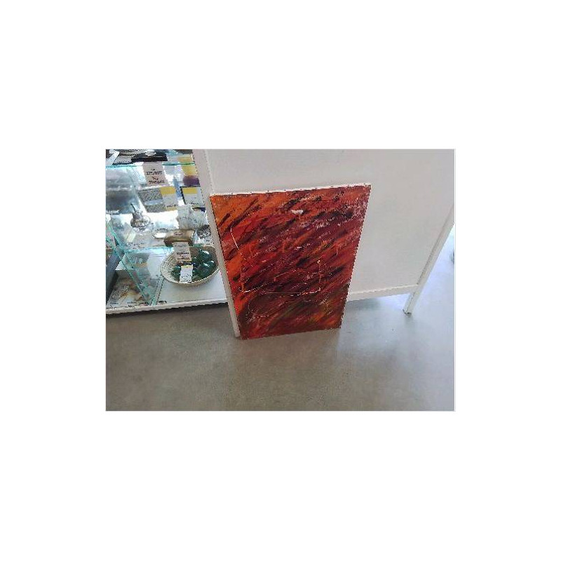 TOILE PEINTURE MODERNE ROUGE ORANGE 