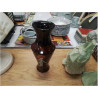VASE NOIR LAQUÉ DECOR PERSONNAGES 