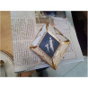 COUPELLE LIMOGES LOSANGE DECOR PERSONNAGES FOND BLEU